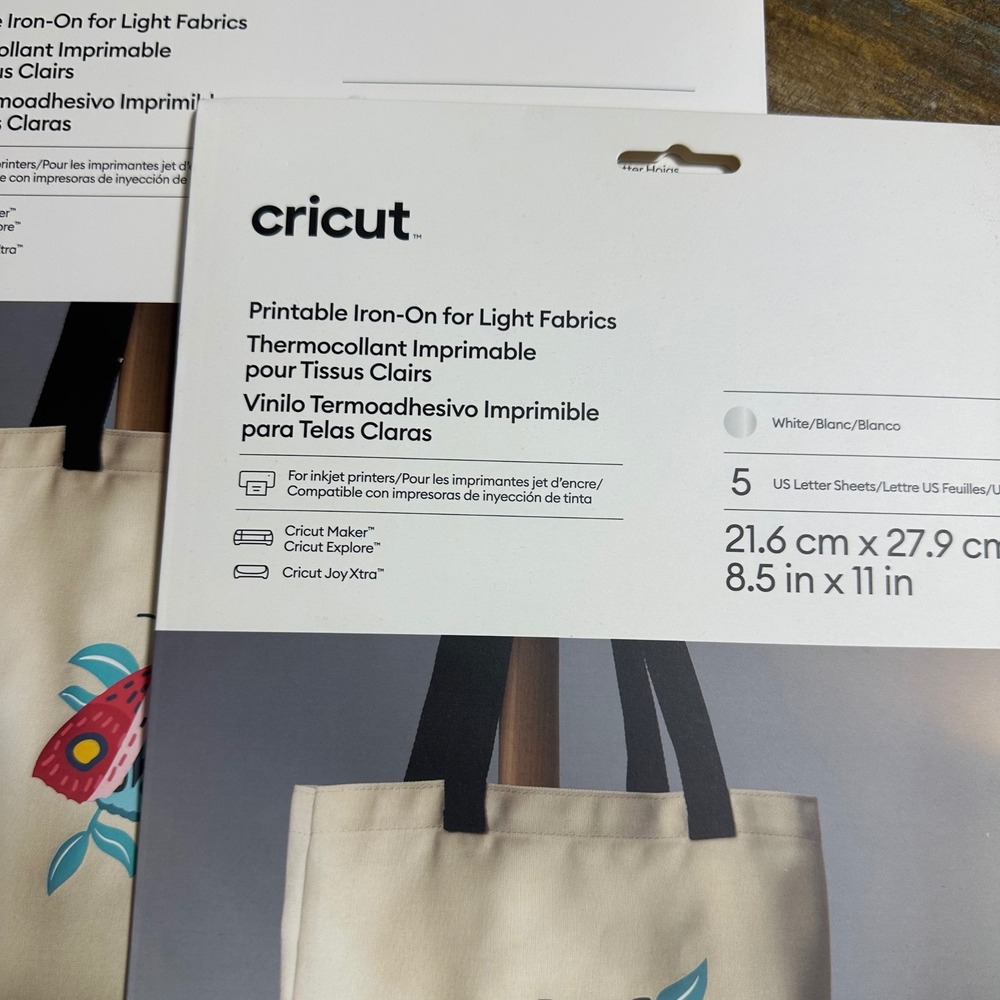 Cricut Printable Iron-On for Light Fabrics 5 Sheets White 8.5x11 Lot of 2 - Picture 3 of 7